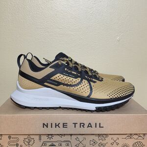 Nike React Pegasus Trail 4 Running Shoes Elemental Gold Black DX8960-700 Men's 8